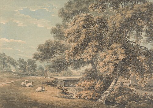 The Trees and River in the Park at Coleorton Hall, Leicestershire, , Thomas Hearne