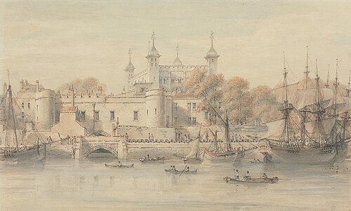 The Tower of London, 1801, Thomas Hearne