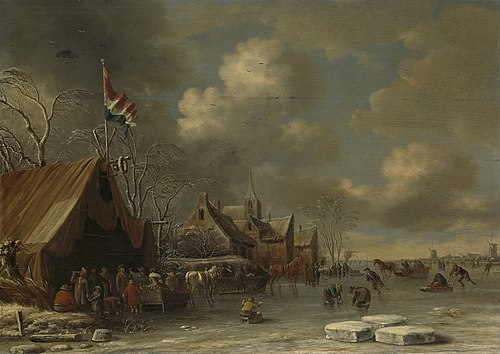 Enjoying the ice, 1677, Thomas Heeremans