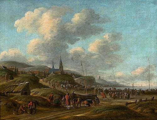La côte de la mer à Scheveningen., 1689, Thomas Heeremans