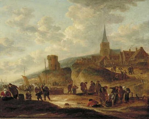 View of the Beach near a Village, 1673, Thomas Heeremans