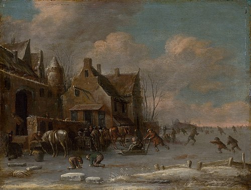 Before an Inn in Winter, 1681, Thomas Heeremans