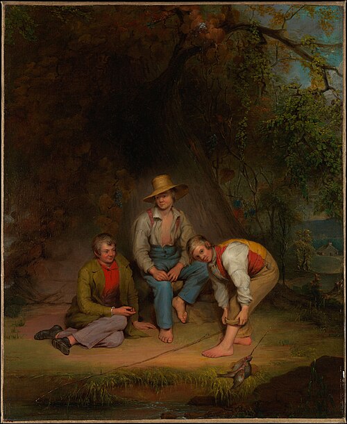 Boys Fishing, 1846, Thomas Le Clear
