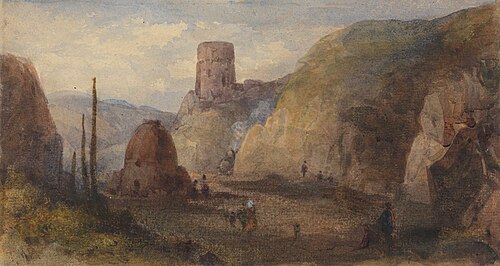 Rocky Landscape with Fort, , Thomas Miles Richardson, Sr.
