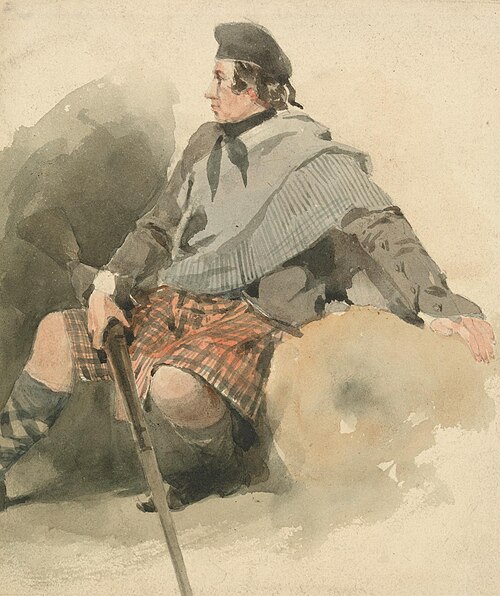 A Highlander Seated, , Thomas Miles Richardson, Sr.