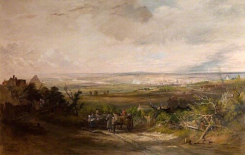 Newcastle from Gateshead Fell, 1816, Thomas Miles Richardson, Sr.