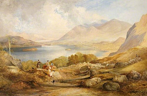 Lake Derwentwater with Skiddaw and Keswick, Cumbria, , Thomas Miles Richardson, Sr.