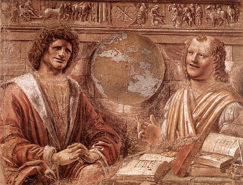 Heraclitus and Democritus, 1477, Bramante