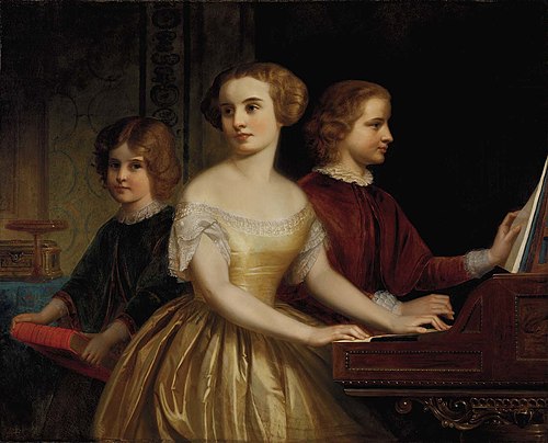 The Parmly Sisters, 1857, Thomas Prichard Rossiter
