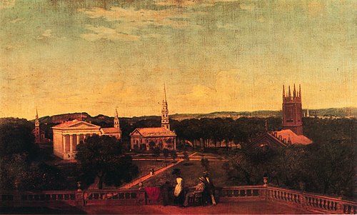 New Haven Green, 1850, Thomas Prichard Rossiter