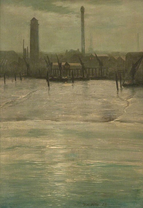 The Thames by Night, 1888, Thomas Robert Way