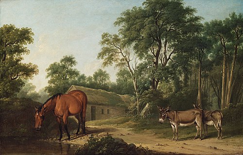 A Bay Horse and Two Donkeys, 1773, Thomas Roberts