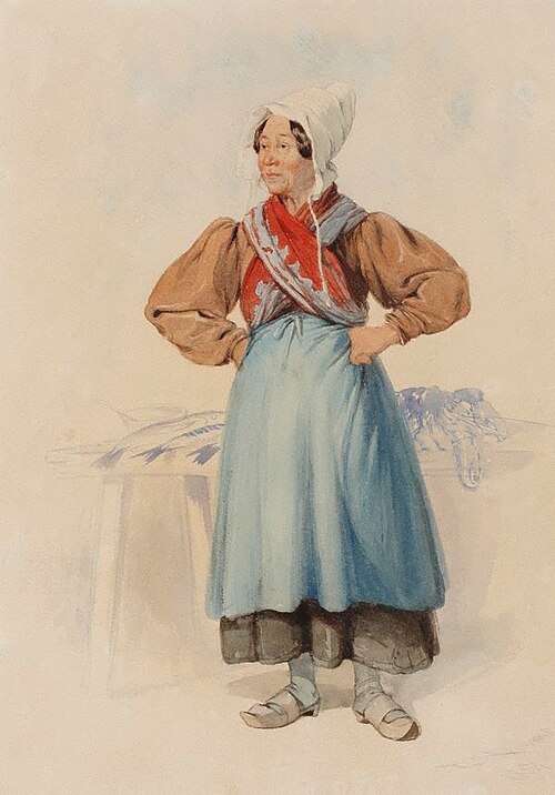 A fish wife, 1854, Thomas Sewell Robins