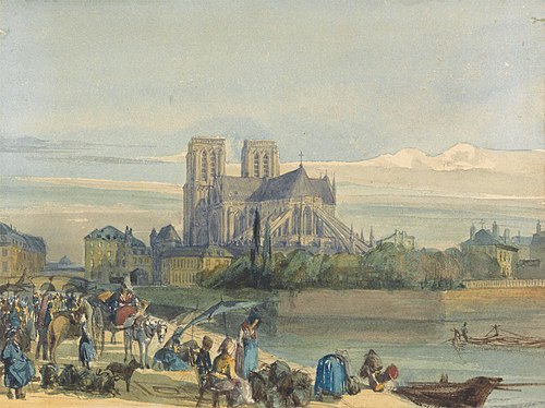Notre Dame, Paris, 1838, Thomas Shotter Boys