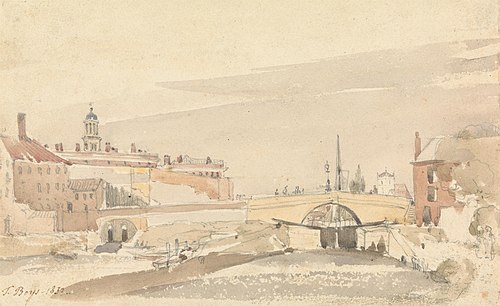 The Castle Mills Bridge, York, 1839, Thomas Shotter Boys