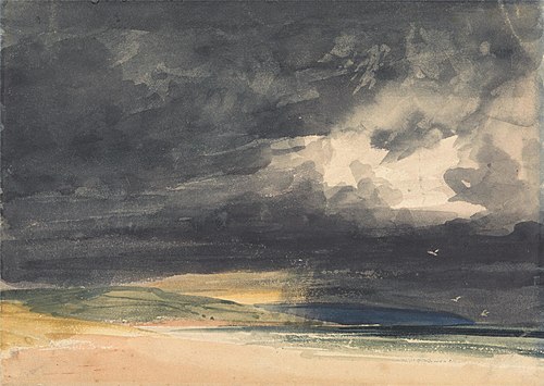 A Storm on the Coast, 1845, Thomas Shotter Boys