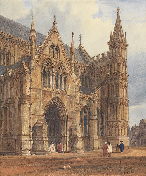 The North-West Porch of Salisbury Cathedral, 1832, Thomas Shotter Boys