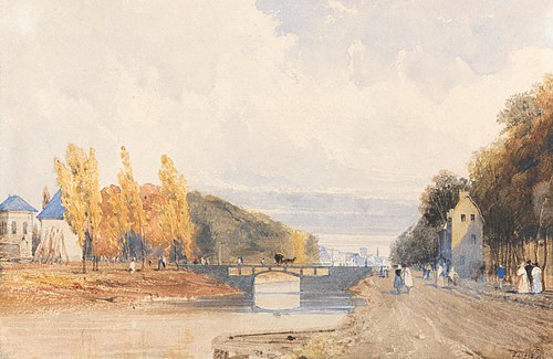 Brussels from the Paris Road, 1831, Thomas Shotter Boys