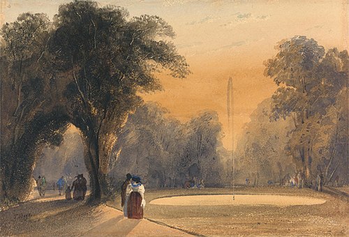 Fountain in the Gardens, Paris: Evening, , Thomas Shotter Boys
