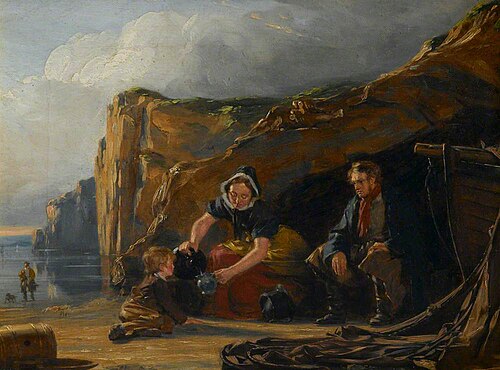 Shore Scene with Figures, , Thomas Sword Good