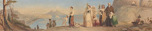 Festa di San Antonio, Bay of Naples, 1840, Thomas Uwins