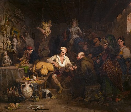 A Neapolitan Saint Manufactory, 1832, Thomas Uwins