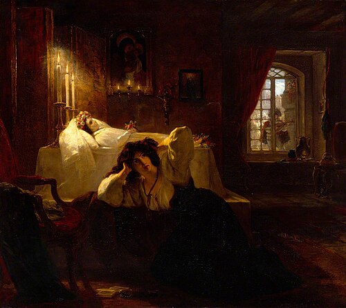 The House of Mourning, 1836, Thomas Uwins