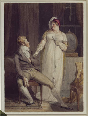 Tom Jones and Mrs Weston, , Thomas Uwins
