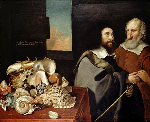 John Tradescant the Younger with Roger Friend and a Collection of Exotic Shells, , Thomas de Critz