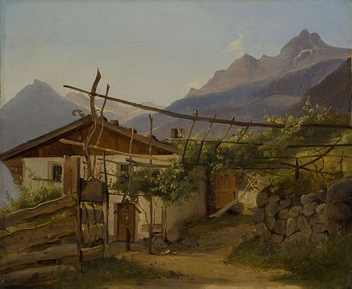 Refuge avec treille, 1859, Thorald Brendstrup