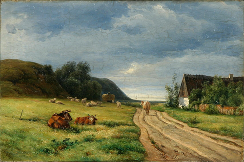 A landscape near Frederiksværk., 1850, Thorald Brendstrup