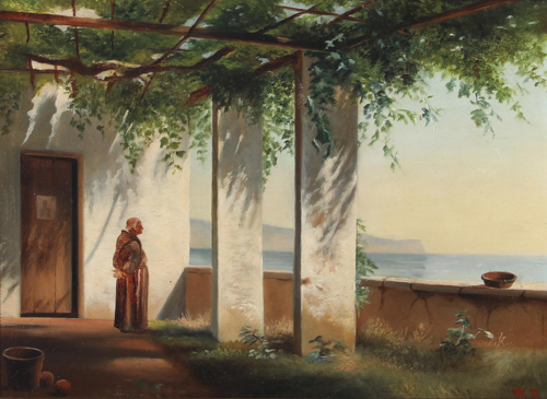 From a loggia in Sorrento., 1862, Thorald Brendstrup