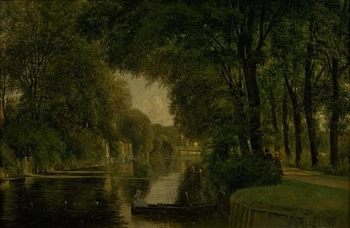 A Canal. Frederiksværk, Zealand, 1853, Thorald Brendstrup