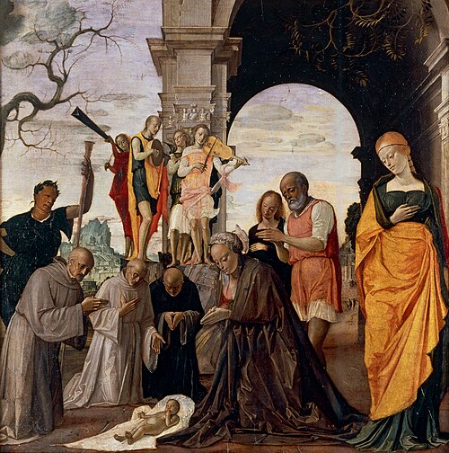 Adoration de l'Enfant, 1485, Bramantino