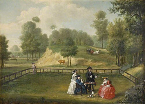 Rosamond's Pond and the Pound in St James's Park, London, 1753, Tibout Regters