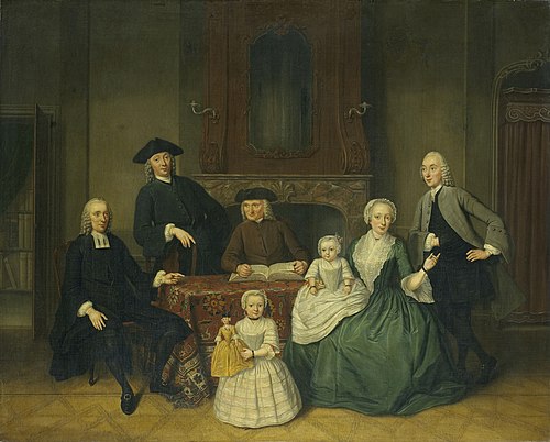 Portrait of the Brak Family, Amsterdam Mennonites, 1752, Tibout Regters