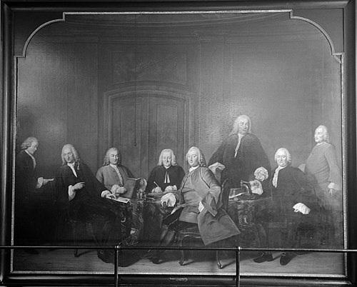 De inspecteurs van het Collegium Medicum, 1756, Tibout Regters