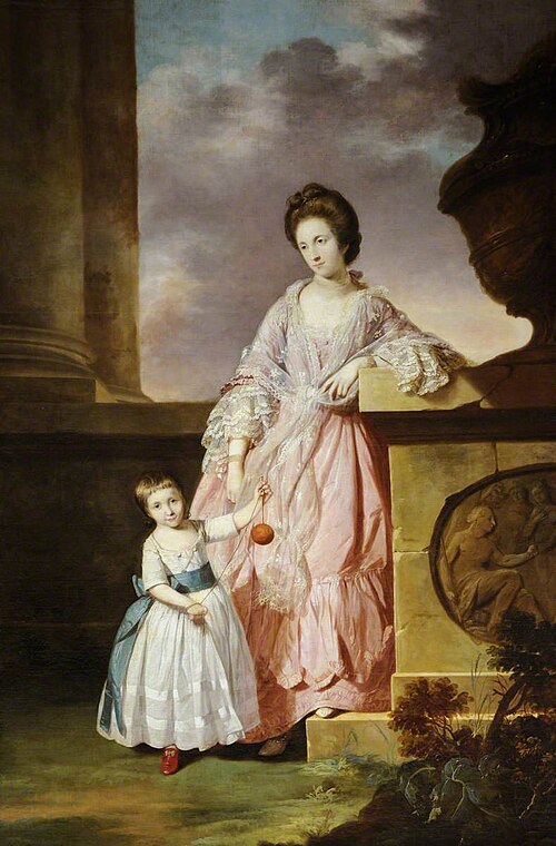Lady Frances Greville, Lady Harpur (1744-1825) and her Son Henry Harpur, later Sir Henry Harpur Crew, 1766, Tilly Kettle