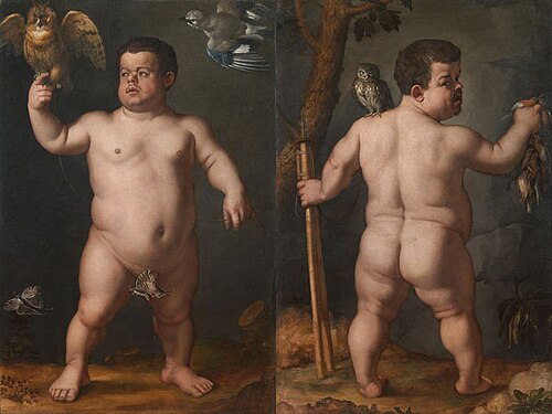 Portrait of the Dwarf Nano Morgante, 1552, Bronzino
