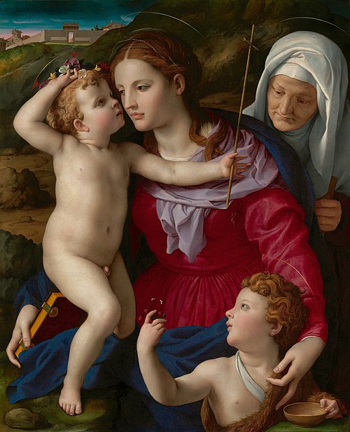 Vierge à l'Enfant avec sainte Élisabeth et saint Jean-Baptiste, 1542, Bronzino