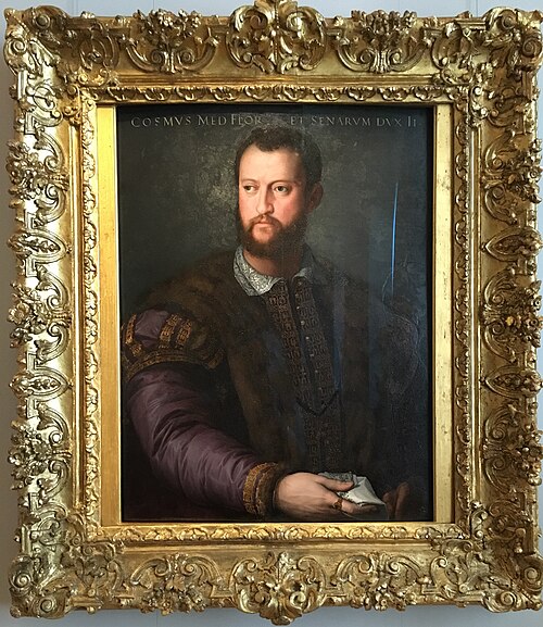 Porträt des Cosimo I de' Medici., 1572, Bronzino