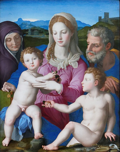La Sainte Famille avec sainte Anne et le petit saint Jean-Baptiste, 1548, Bronzino