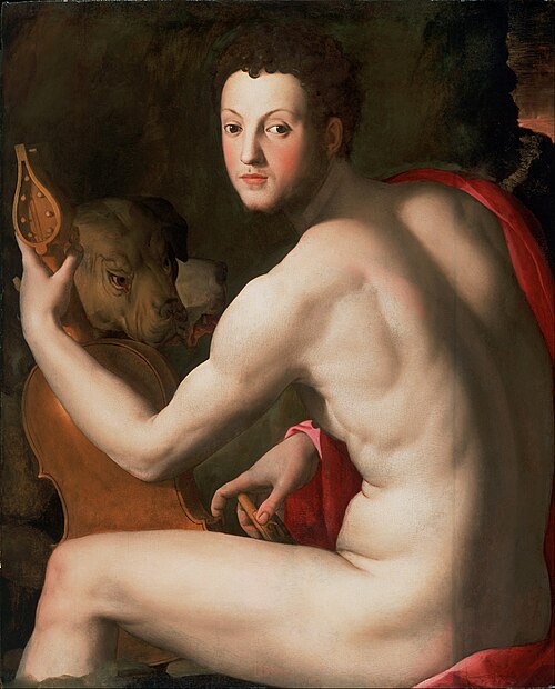Portrait of Cosimo I de' Medici as Orpheus, 1537, Bronzino