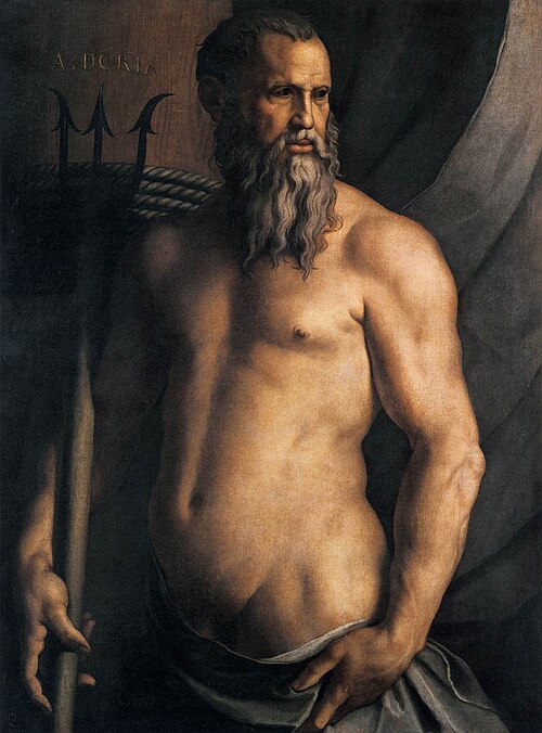 Portrait d'Andrea Doria en Neptune, 1545, Bronzino