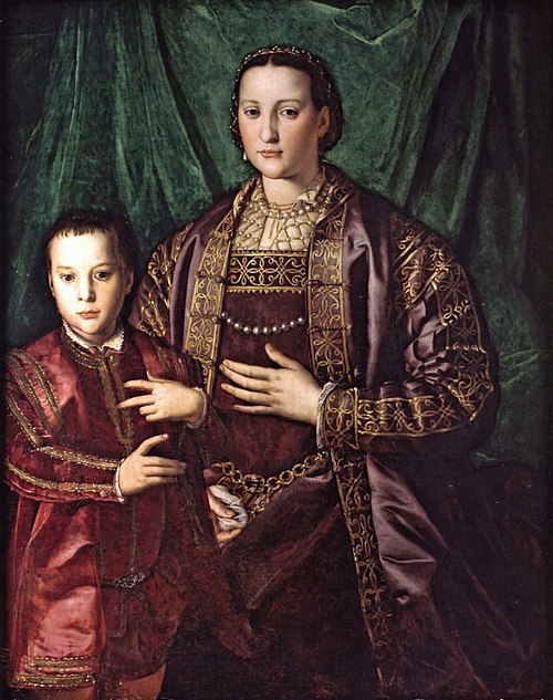 Eleonora di Toledo with her son Francesco, 1549, Bronzino