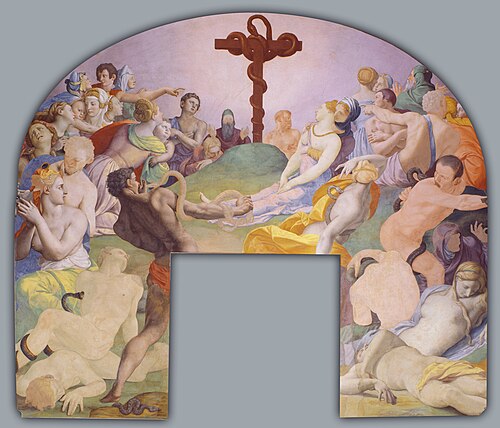 The adoration of the bronze snake, 1540, Bronzino