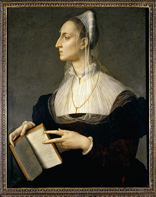 Portrait of Laura Battiferri, 1552, Bronzino