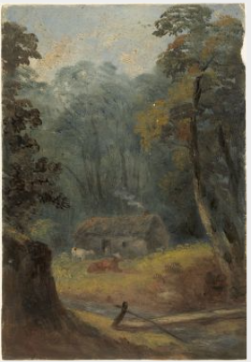 Cottage by a Stream, 1842, William Howis senior