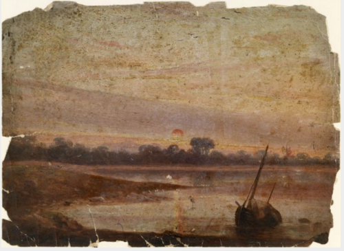 An Estuary at Evening, 1843, William Howis senior