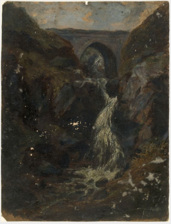 Rocky Waterfall, 1849, William Howis senior